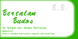 bertalan budos business card